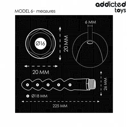 Addicted Toys Model 6 sistem za intimnu higijenu sa univerzalnim adapterom 225mm
