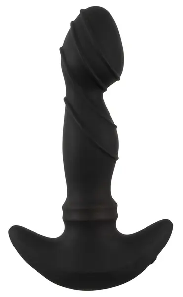 ANOS Vibrating Prostate Plug with Moving Rings, Black, 16.3 cm
