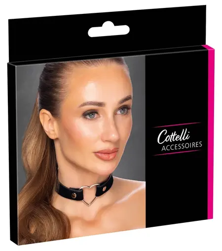 Cottelli ACCESSOIRES Crna Srce Podesiva Ogrica 31-42 cm