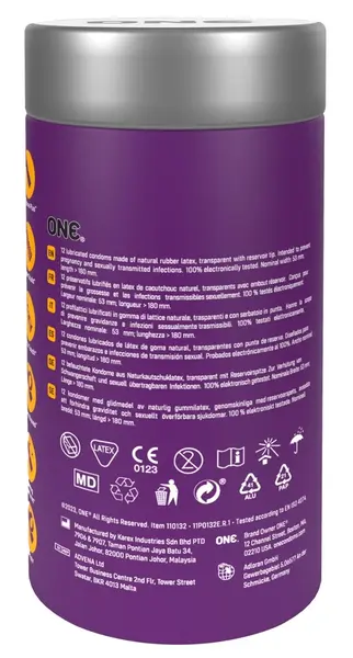 ONE Mixed Pleasures 12 komada, veganski set različitih kondoma od lateksa