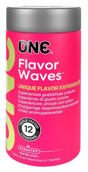 ONE Flavor Waves pakovanje od 12 veganskih aromatizovanih kondoma