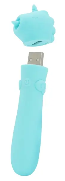 UNIHORN Mount'n Peak mini vibrator sa USB punjenjem od silikona 14.3 cm