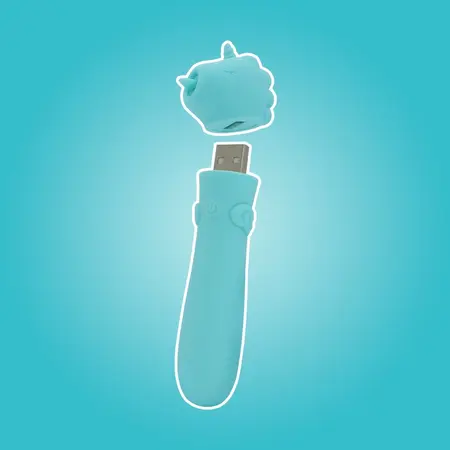 UNIHORN Mount'n Peak mini vibrator sa USB punjenjem od silikona 14.3 cm