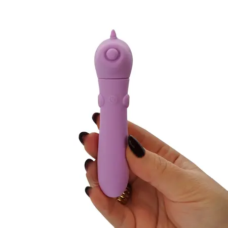 Unihorn USB Karma Lilac mini intimni masažer, nežni silikon, 14.3 cm