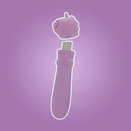 Unihorn USB Karma Lilac mini intimni masažer, nežni silikon, 14.3 cm