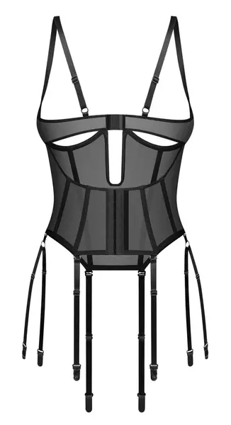 Obsessive Euphori crni providni korset L/XL sa podesivim dizajnom