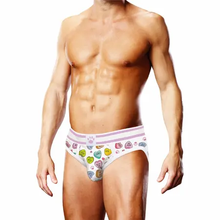 Prowler Briefs Candy Hearts Comfort Fit Two-Tone Waistband XL