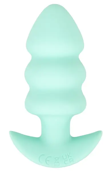 Cuties Vibrating Mini Plug Green, kompaktni silikonski intimni sistem sa USB punjenjem