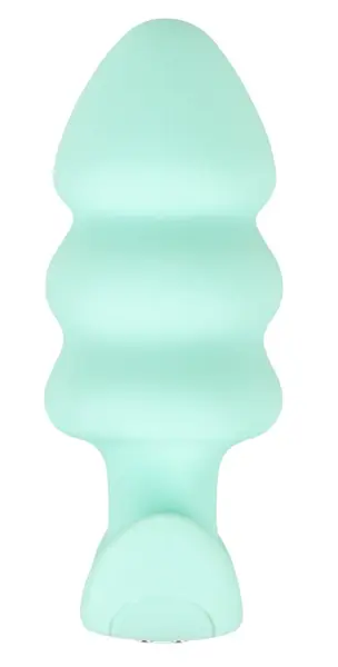 Cuties Vibrating Mini Plug Green, kompaktni silikonski intimni sistem sa USB punjenjem