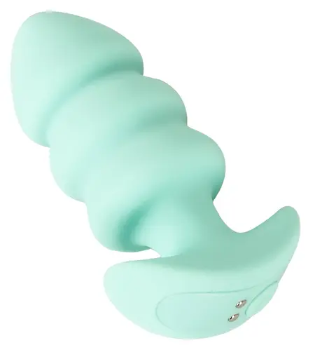 Cuties Vibrating Mini Plug Green, kompaktni silikonski intimni sistem sa USB punjenjem