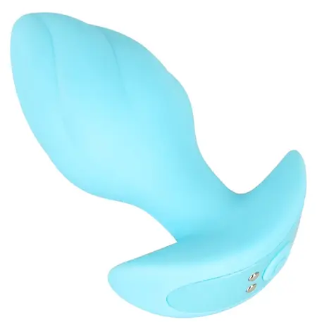 Cuties Vibrating Plug Blue - Compact Rechargeable Silicone Model 8 cm