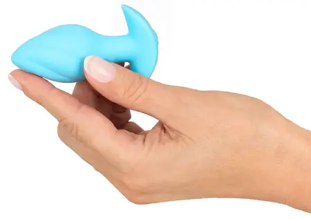 Cuties Vibrating Plug Blue - Compact Rechargeable Silicone Model 8 cm