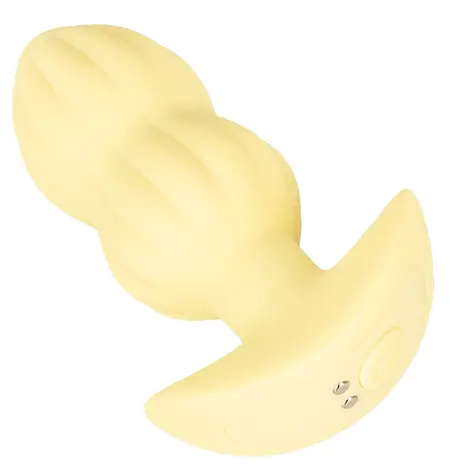 Cuties Vibrating Plug Yellow kompaktni silikonski model sa 7 modova vibracije i dužinom od 8 cm