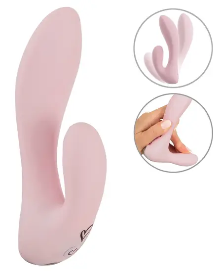 beau coeur Cerya Strong Mini vibrator sa dva kraka, 14 cm, ljubičasti