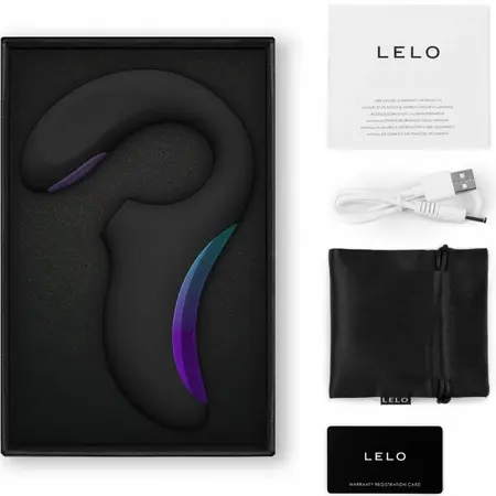 LELO ENIGMA Double Sonic crni intimni masažer, upravljanje preko aplikacije, 8 modova rada