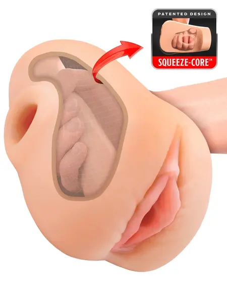 PDX Plus Squeeze Core Stroker intimni masturbator, TPE, 18 cm, prirodan dodir kože