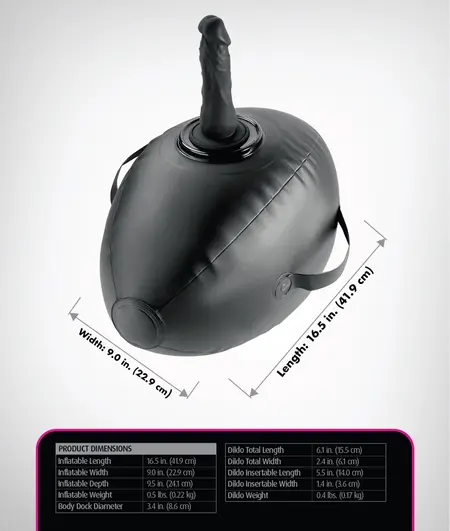 Fetish Fantasy Series Body Dock lopta na naduvavanje za podršku + Platinum dodatak