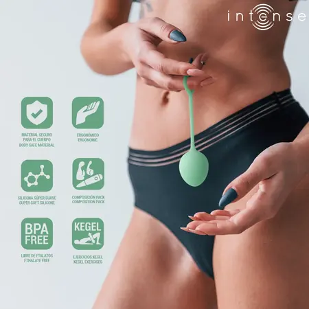 INTENSE Charli Kegel Ball Kit Light Jade Green, trodelni set za jačanje mišića karličnog dna