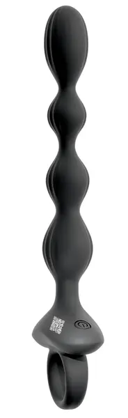 ANOS Flexible Beads vibrirajući intimni trenažer od silikona sa USB punjenjem, 21.1 cm, crni