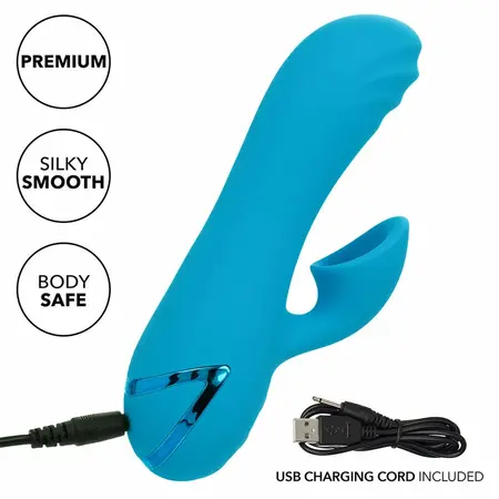 CalExotics Sunset Beach Seducer plavi vibrator sa dvostrukim delovanjem na punjenje