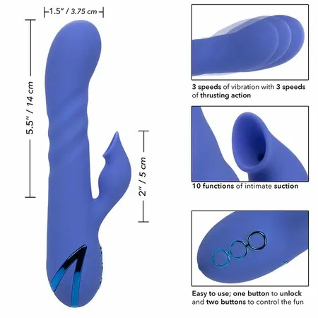 CalExotics California Dreaming LA Love Blue intimna mašina 14cm USB