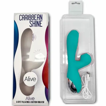 Alive Caribbean Shine Blue Multifunctional Intimate Device 21cm IPX5