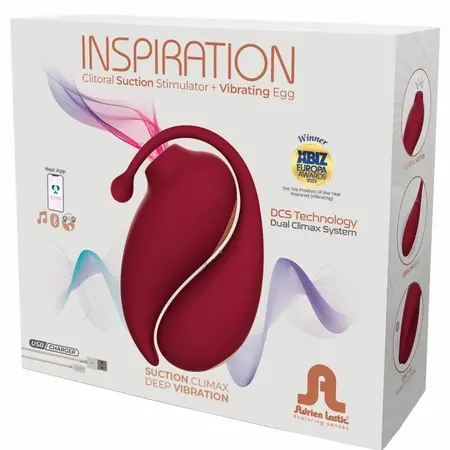 Adrien Lastic Inspiration Dual-Action Wave System & Red Remote Egg, App-Controlled