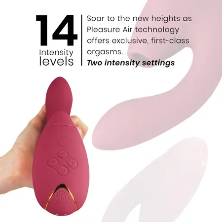 Womanizer Duo 2 Bordeaux intimni stimulator sa dvostrukim delovanjem, vodootporan, silikon