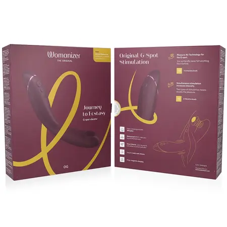 Womanizer OG G-Spot Aubergine stimulator sa vazdušnim talasima, 12 nivoa intenziteta, vodootporan