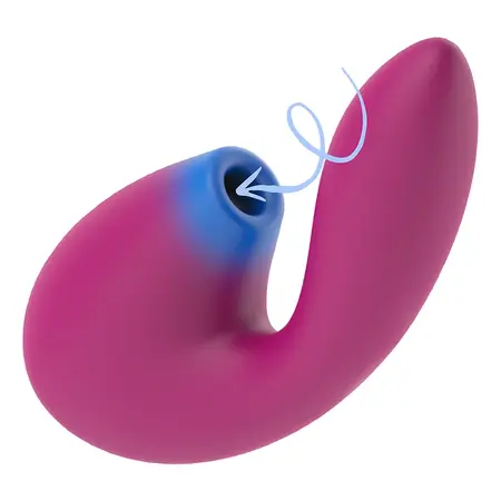 COVERME Dual Action fleksibilni silikonski intimni stimulator sa vakuumom, roze
