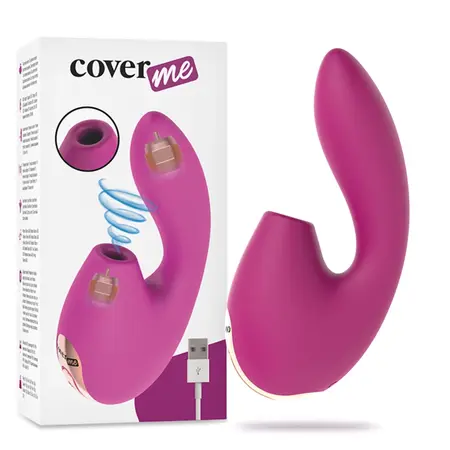 COVERME Dual Action fleksibilni silikonski intimni stimulator sa vakuumom, roze