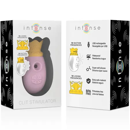 INTENSE roze stimulator klitorisa sa 10 modova talasa i lizanja, potpuno vodootporan