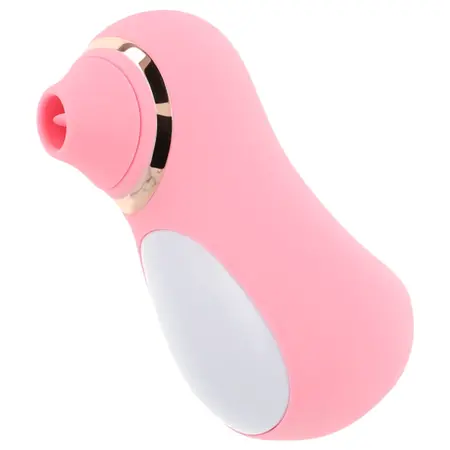 OHMAMA vibrirajući jezik intimni stimulator sa 10 modova belo zlatni na punjenje
