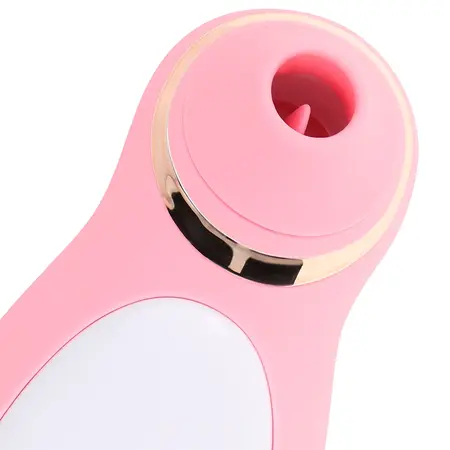 OHMAMA vibrirajući jezik intimni stimulator sa 10 modova belo zlatni na punjenje