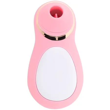 OHMAMA vibrirajući jezik intimni stimulator sa 10 modova belo zlatni na punjenje