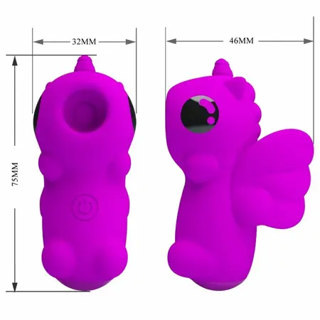 Pretty Love Mini Magic Unicorn vibrator za prst ljubičasti vodootporan sa USB punjenjem