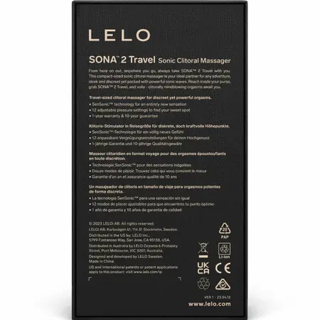 LELO SONA 2 Travel kompaktni sonični stimulator u roze boji sa 12 modova