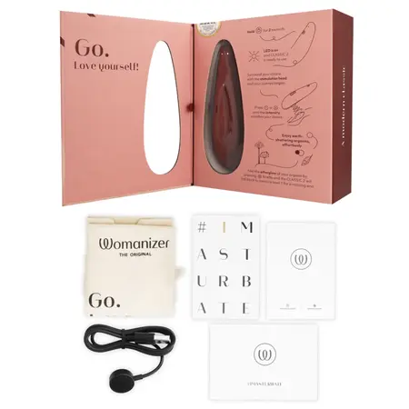Womanizer Classic 2 Bordeaux stimulator sa vazdušnim talasima, 10 nivoa intenziteta, vodootporan