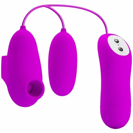 Pretty Love vibrirajući metak i stimulator sa vazdušnim talasima, 12 funkcija, ljubičasti