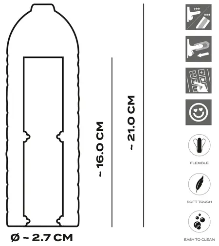 Satisfyer Suck-O-Mat 3 Performance Sleeve L silikonski nastavak
