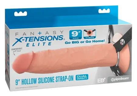 Fantasy X-TENSIONS FXTE 9'' Šuplji Dvostruki Sistem Podesivi Strap-On Crni