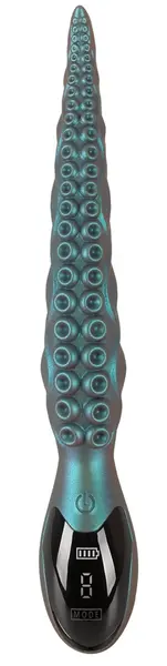 Beasty Cocks Octo Vibes silikonski vibrirajući pipak 27 cm metalik