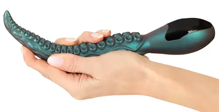 Beasty Cocks Octo Vibes silikonski vibrirajući pipak 27 cm metalik