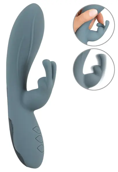 beau coeur Velina silikonski rabbit vibrator sa dva motora 20cm roze