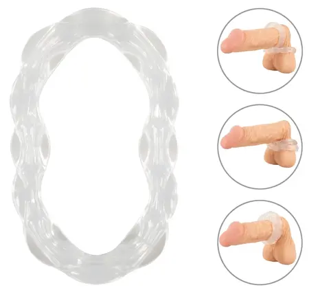 beau coeur PARINOR silikonski prsten sa dvostrukom podrškom, providni, 10.6 cm