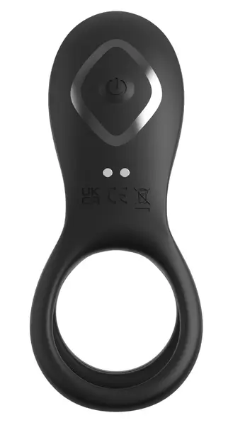 Fantasy C-Ringz Ultimate Couples Cage Pro Black silikonski prsten sa duplom vibracijom
