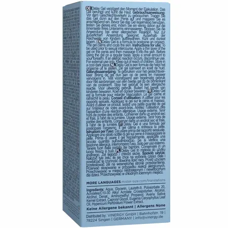 Mister Size Delay Gel 50 ml gel za odlaganje na bazi vode za produženo uživanje