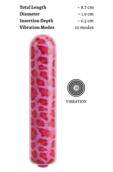 beau coeur Leo Mini Vibrator Cherry Design Compact 8.7 cm Red