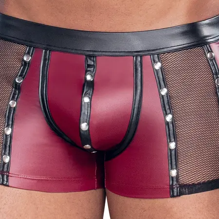 NEK muške mat crvene pantalone 2XL sa crnim akcentima i mrežastim detaljima