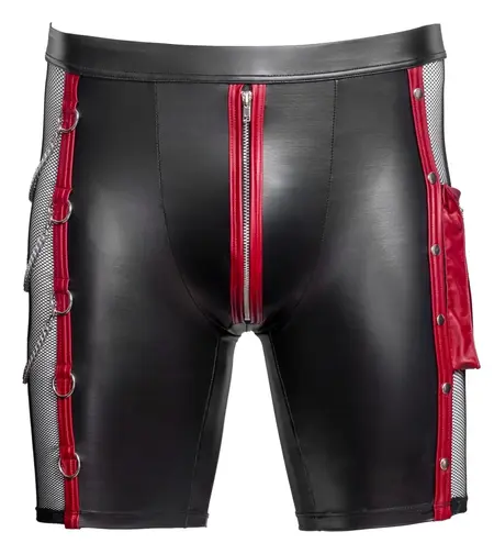 NEK muške pantalone mat izgleda M sa crvenim prugama, lancima i kargo džepom